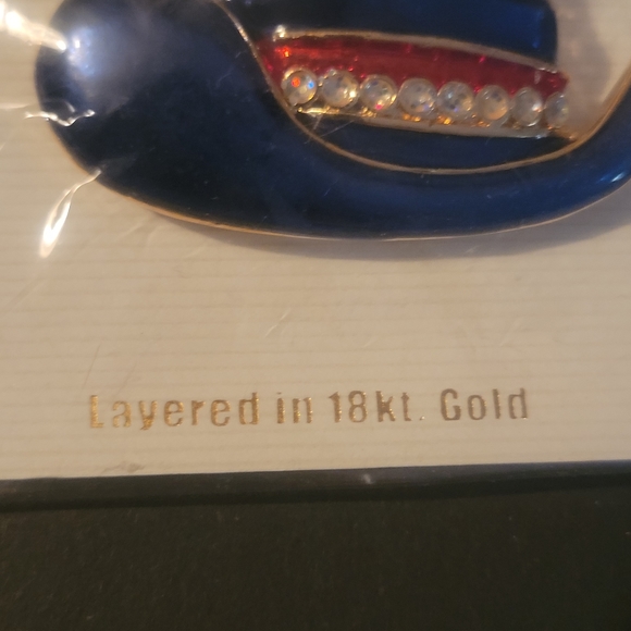 Retro 80's/90's Western Mates Rhinestone Cowboy Hat Pin - Picture 2 of 4